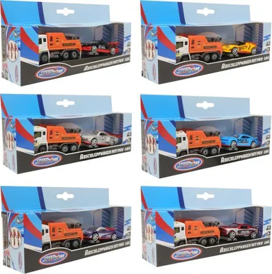 Produktbild von Speedzone D/C Abschleppwagen mit PKW 6fach sortiert