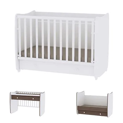 Produktbild von Lorelli Babybett Dream 60 x 120 cm umbaubar Schreibtisch Kinderbett Schaukelbett weiß