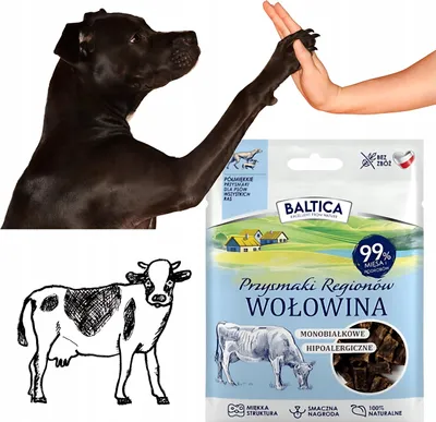 Produktbild von BALTICA Przysmaki regionów Monoprotein Beef – leckerli für hunde – 30g