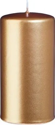 Produktbild von Stumpenkerzen Metallic Gold 10 x Ø 6 cm, 12 Stück