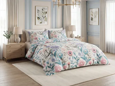 Obrázek produktu pro Povlečení z mikrovlákna FLORIBEE barevné Rozměr povlečení: 2 ks 70 x 80 cm | 160 x 200 cm