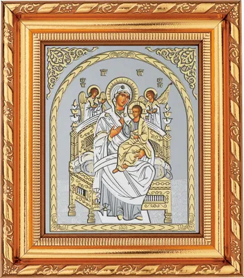 Produktbild von NKlaus Gottesmutter All Königen Ikone im Rahmen Glas 14x16cm christlich orthodox 11343