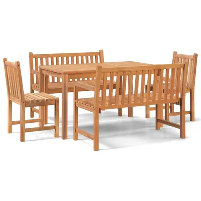 Produktbild von 5-tlg. Garten-Essgruppe Massivholz Teak