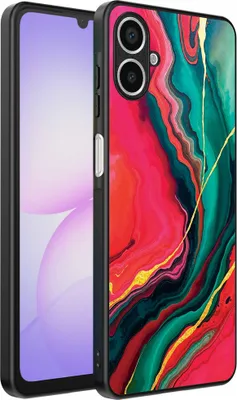 Produktbild von Geeignet für Samsung Galaxy A07 Telefon Fall mit roten grünen Marmor Print - TPU Backcover Fall rot grün Marmor Design - Smartphonica