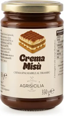 Immagine prodotto di Agrisicilia cremamisù crema spalmabile al tiramisù, vasetto da 350g , crema dolce ideale per colazioni e dessert