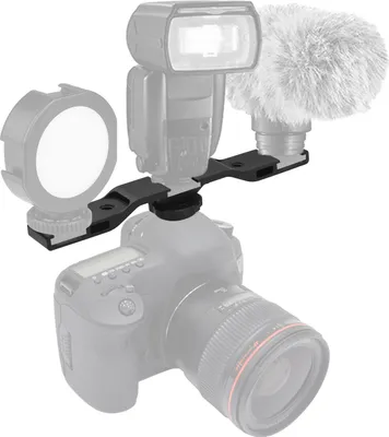 Produktbild von Metall-Kaltschuhhalterung mit 3 Halterungen für die Installation von Mikrofon, LED-Videoleuchte, Vlog, Live-Streaming-Aufnahme