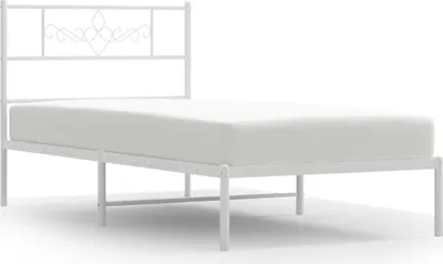 Obrázek produktu pro vidaXL Postel s čelem kovová bílá 107x203 cm