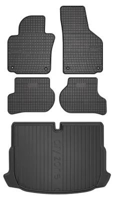 Imagen del producto de Alfombrillas de goma + bandeja de maletero para Volkswagen Scirocco III 2008-2017 – juego de 5 piezas, , a medida – Wielganizator SolidPRO