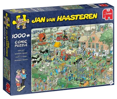 Produktbild von Jan van Haasteren - Bauernhof Besuch - 1000 Teile Puzzle
