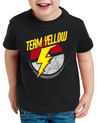 Produktbild von BaumwolleCloud TEAM YELLOW Kinder T-Shirt Team Gelb Instinct Elektro Intuition