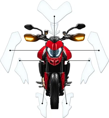 Produktbild von Lackschutzfolie Steinschlagschutz passend für Ducati Hypermotard 950