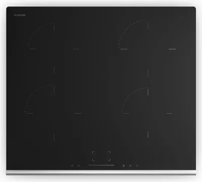 Zdjęcie produktu dla Płyta indukcyjna Klarstein Verosteel 60cm - 4-strefowa płyta indukcyjna, moc 7400W, suwak dotykowy, timer, zabezpieczenie przed dziećmi, wskaźnik ciepła resztkowego, szkło ceramiczne, płyta indukcyjna do zabudowy