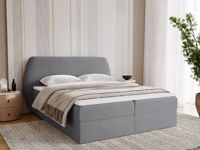 Produktbild von GrainGold Boxspringbett Bogota 120x200 - Bett mit Matratze und Topper - Boxspringbett mit Bettkasten und Matratze - Boxspringbett Dunkelgrau (Komodo 21)