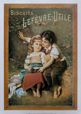 Obrázok produktu pre Lu Amoureux (sušienky) – Lefèvre-Utile – plagát 50 x 70 cm