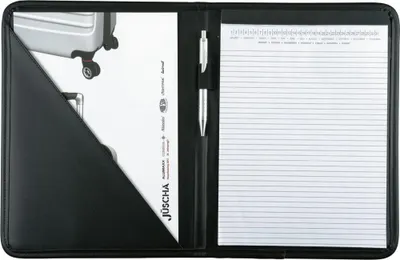 Zdjęcie produktu dla Alassio® 30099 Schreibmappe SAVONA - A4, Lederimitat, schwarz