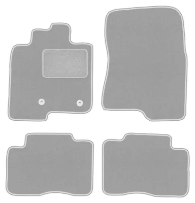 Productafbeelding van Velours automatten voor Mitsubishi Pajero IV 2006-2018 – 4-delig, grijs, op maat – Wielganizator OSLO