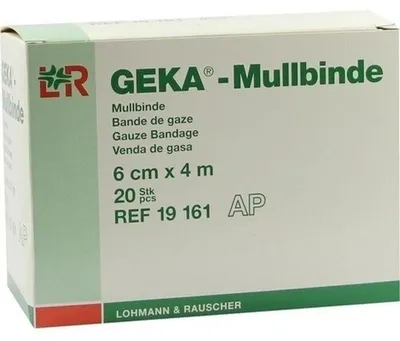 Obrázek produktu pro Gázové obvazy Geka 6 cmx4 m 20 ks