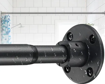 Produktbild von Verstellbare Gardinenstange - Matt Schwarz - 70-230 cm