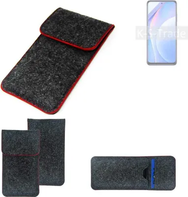 Produktbild von K-S-Trade Handy Schutz Hülle kompatibel mit Xiaomi Mi 10T Lite Schutzhülle Handyhülle Filztasche Pouch Tasche Case Sleeve Filzhülle dunkelgrau