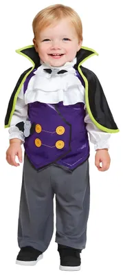 Produktbild von Vampirgraf Kostüm für Kleinkinder Kindergröße: 92-98
