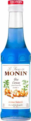 Immagine prodotto di Monin Sirup Blue Curacao, für Cocktails, Kaffee, Kaffeesirup, Cocktailsirup, 0.25 L