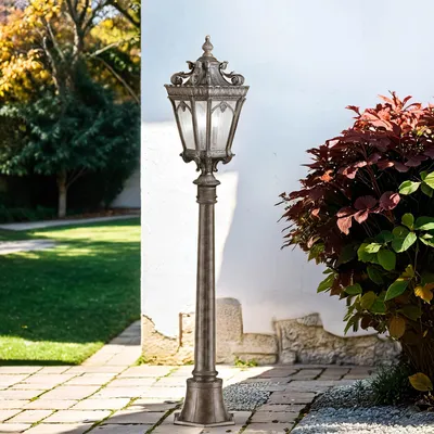 Produktbild von Stehlampe Antik H:110cm außen Vintage Design opulent AMELIA Gartenleuchte Weg Terrasse Balkon