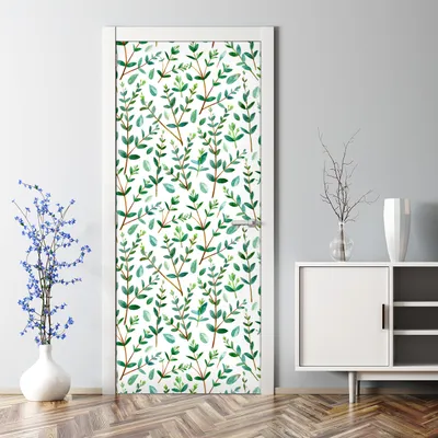 Produktbild von Dekorative Türtapete selbstklebend Klebefolie Türposter Türaufkleber Tropische Blumen 70 x 200 cm