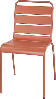 Image de Chaises d'appoint Bolero en terre cuite, fabriquées en acier (4 pièces)