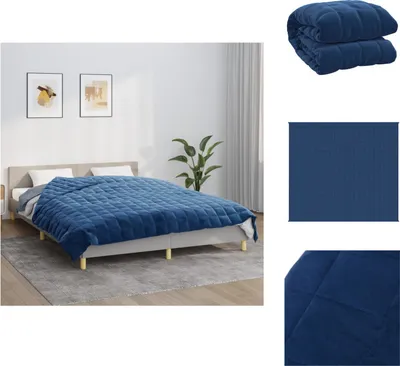 Obrázok produktu pre vidaXL Záťažová deka modrá 220x235 cm 11 kg látka - Deky