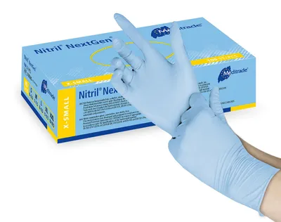 Produktbild von Meditrade Nitril NextGen Untersuchungshandschuhe blau Gr. XS