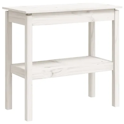 Produktbild von vidaXL Konsolentisch Weiß 80x40x75 cm Massivholz Kiefer
