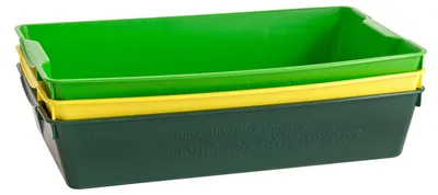 Produktbild von 1-6x Profi Gärtnerbox Pflanzschale Pikierschale 58x32x11cm Pflanzwanne Blumenkasten Anzuchtwanne eckig Saatschale - robust, wetterfest, frostfest