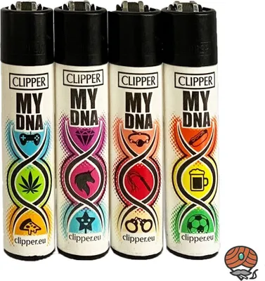 Produktbild von 4 Clipper Reibradfeuerzeuge My DNA