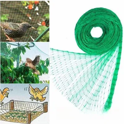 Produktbild von Vogelnet aus Kunststoff, 5 x 20 Meter, Gartenzaun, zum Schutz von Gemüse, Pflanzen und Obstbäumen vor Vögeln und anderen Tieren.