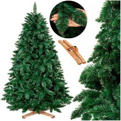 Produktbild von Royal Trees® Weihnachtsbaum künstlich 180 cm Waldkiefer mit dicht 556 Spitzen | Deluxe Tannenbaum wie echt inkl. Holzständer & Aufbewahrungstasche