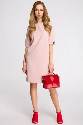 Zdjęcie produktu dla Stylove Sukienka damska mini Herzenes S113 pudrowy róż XL