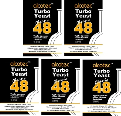 Produktbild von AlcoTec 5 x Turbohefe Classic 48-20% in 5 Tagen TURBO YEAST
