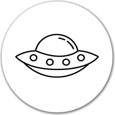 Immagine prodotto di Huuraa Adesivo astronave UFO rotondo da 10 cm – Idea regalo