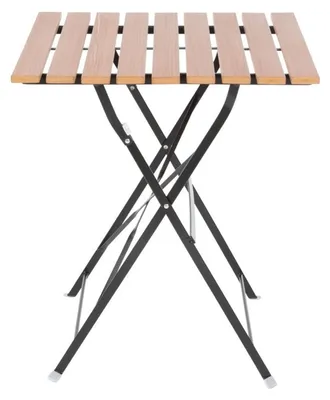Produktbild von Bolero quadratischer klappbarer Terrassentisch - Holzimitat - 60cm - 2 Tische