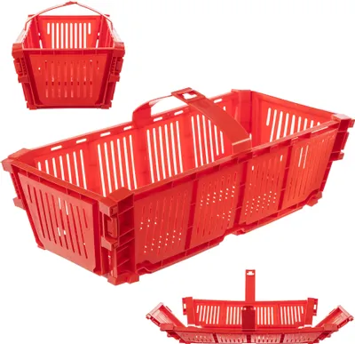 Zdjęcie produktu dla KADAX Łubianka koszyk składany na owoce, truskawki, plastikowy 2 kg