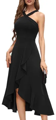 Produktbild von Elegantes Wickelkleid mit Rüschen für festliche Anlässe