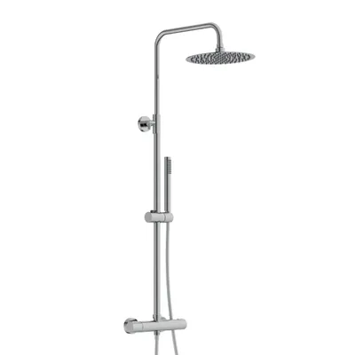Produktbild von AQUADUCT Überkopf-Brauseset mit Thermostatarmatur, Chrom