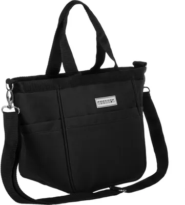 Produktbild von anndora Männer Frauen Handtasche schwarz - viele Griffe - Gurte - Schwarz