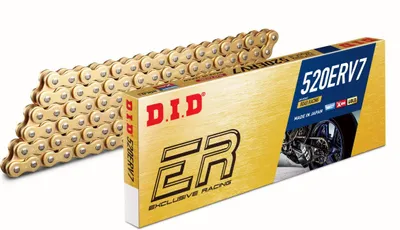 Produktbild von Did 520Erv7-118 Gold Kette (118 Glieder) X-Ring (Offen + Crimp) - Ersetzt 520Erv3-118