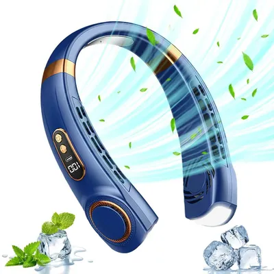 Produktbild von Nackenventilator, Halsventilator, Blattloser Ventilator, Mini Ventilator, 3 Geschwindigkeit, 360° Persönlicher Ventilator, USB Wiederaufladbare
