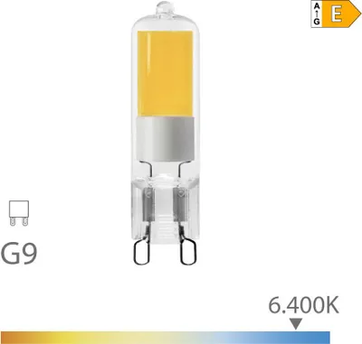 Zdjęcie produktu dla Żarówka g9 led 5w 575lm 6400k zimne światło szkło edm