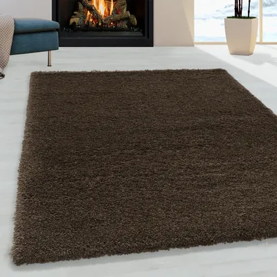 Produktbild von Ayyildiz Hali FLUFFY1402003500BROWN, Teppich, Polypropylen (PP), Braun, Rechteck, 1400 mm, 2000 mm