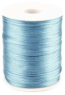 90m Satinschnur Ø2mm, 100% Polyester bebyblau