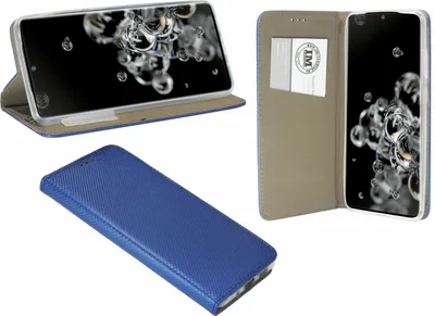Zdjęcie produktu dla cofi1453 Etui Book Case Smart do SAMSUNG GALAXY S20 ULTRA (G988B) Etui na telefon komórkowy Etui portfelowe z funkcją podstawki, slot na karty Niebieski