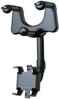 Productafbeelding van Auto telefoonhouder voor achteruitkijkspiegel - 360° draaibaar en inklapbaar